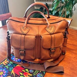 L.L. Bean Tan Leather Messenger Bag